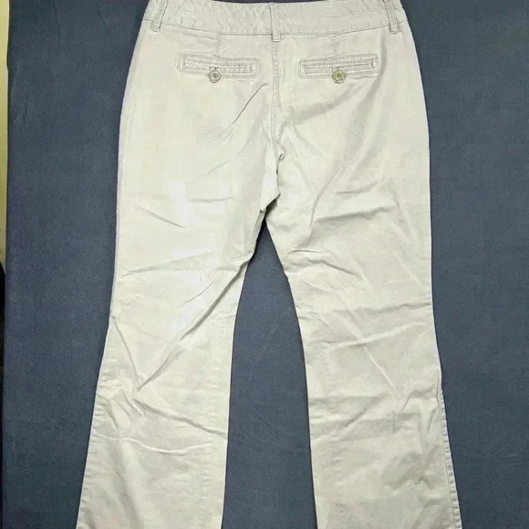 Maurices Wide leg Pants Womens 7/8 Reg stretch comfy casual Tan 0542 - Picture 7 of 8